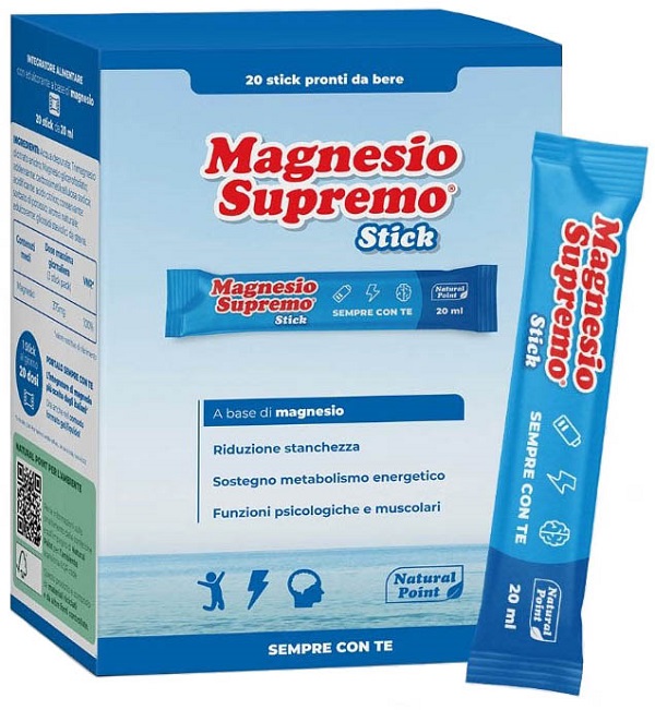 MAGNESIO SUPREMO 20 STICK DA 20 ML - Farma Nice