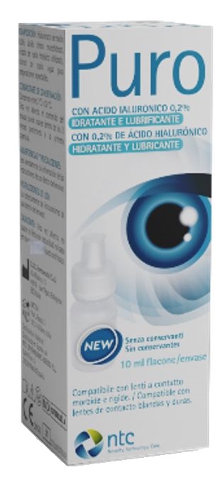 SOLUZIONE STERILE PER USO OFTALMICO PURO IDRATANTE E LUBRIFICANTE 0,2% ACIDO IALURONICO SENZA CONSERVANTI 10 ML - Farma Nice