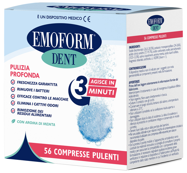 COMPRESSE PULENTI EMOFORM DENT 56 PEZZI - Farma Nice
