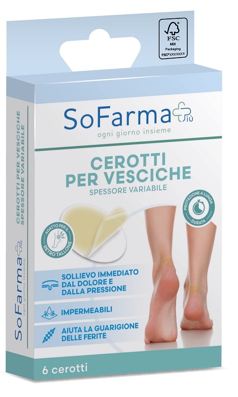 CEROTTO VESCICA RETROTALLONE OVALE 44X66 MM 6 PEZZI SOFARMAPIU' - Farma Nice