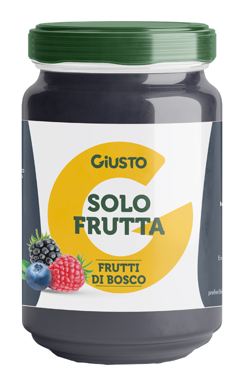GIUSTO SOLO FRUTTA CONFETTURA FRUTTI DI BOSCO 220 G - Farma Nice