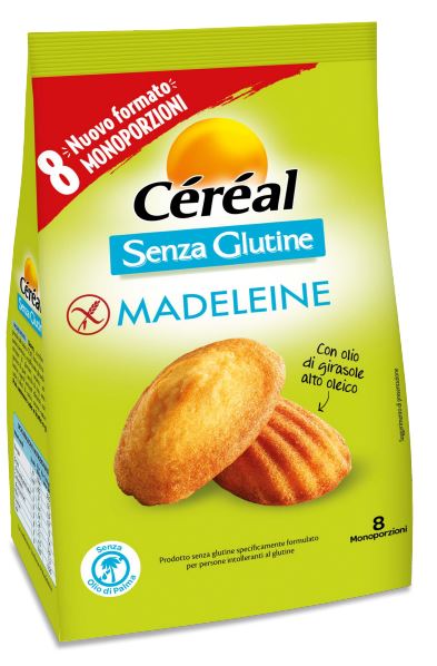 CEREAL MADELEINE SENZA GLUTINE 8 PEZZI DA 28,5 G - Farma Nice