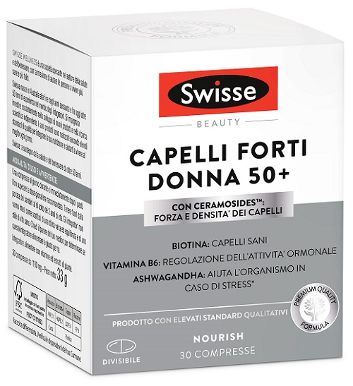 SWISSE CAPELLI FORTI DONNA 50+ 30 COMPRESSE - Farma Nice
