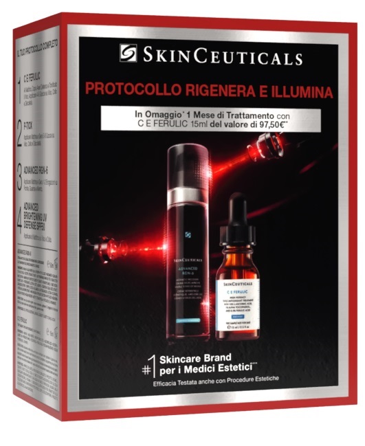 SKINCEUTICAL PROTOCOLLO RIGENERA & ILLUMINA 1 ADVANCED RGN-6 50 ML + 1 C E FERULIC 15 ML - Farma Nice