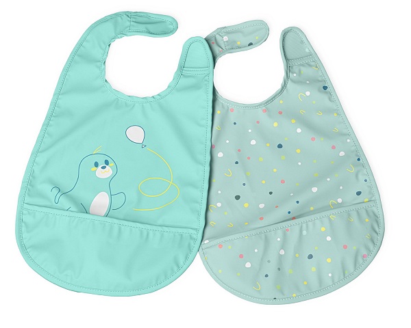 CHICCO BAVAGLINA PAPPA AZZURRO 6M+ 2 PEZZI - Farma Nice