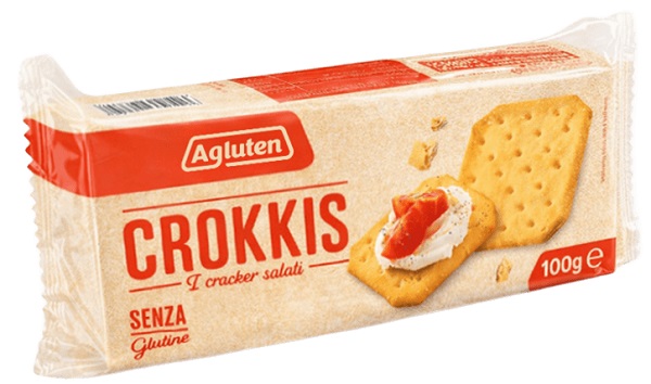 AGLUTEN CROKKIS CRACKER SALATI 100 G - Farma Nice
